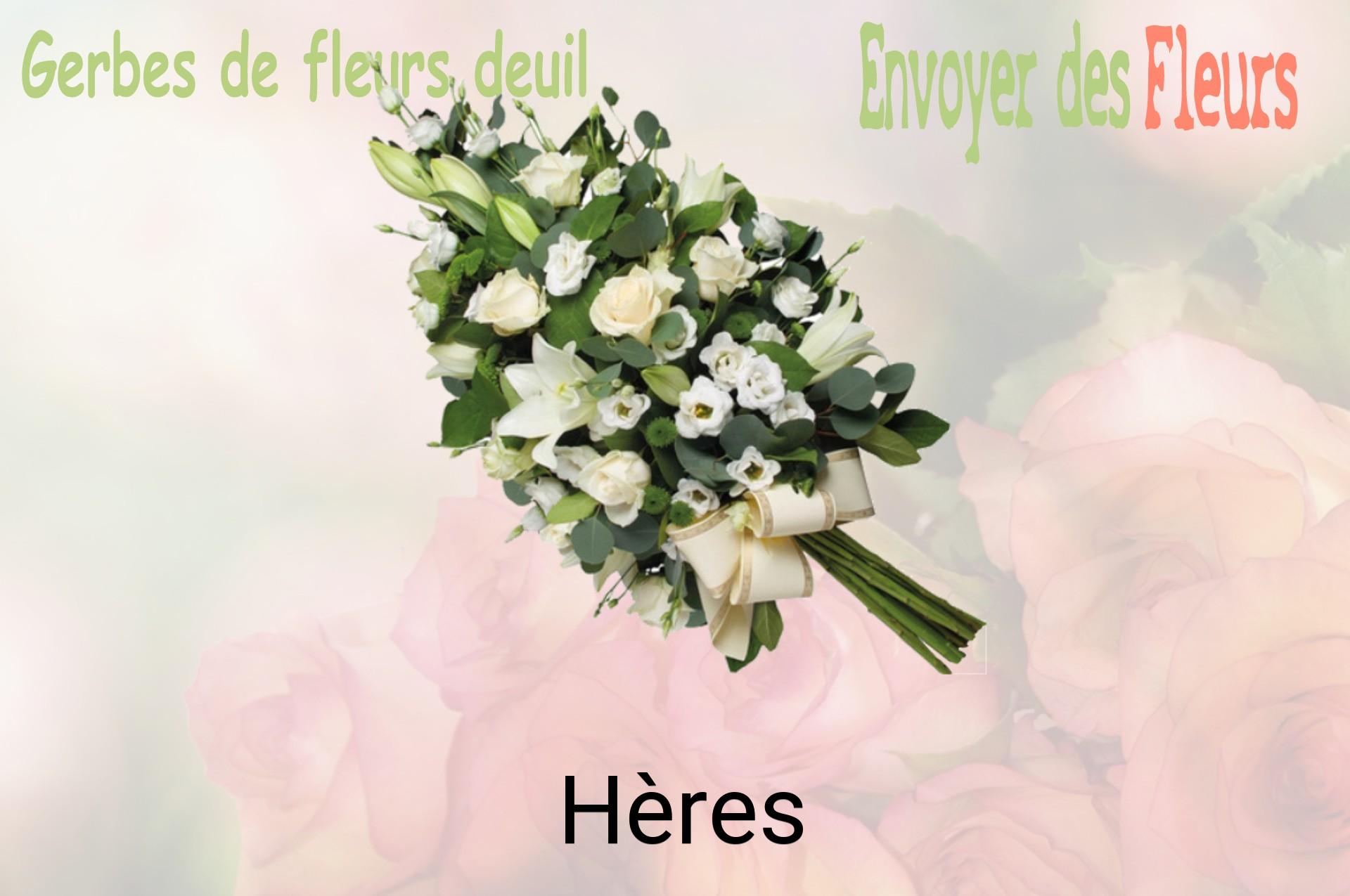 Gerbe de fleurs de deuil livrée à Hères